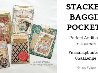 MAKING STACKED BAGGIE POCKETS | #msscrapbusters CHALLENGE | EPISODE 26 | SCRAP BUSTERS