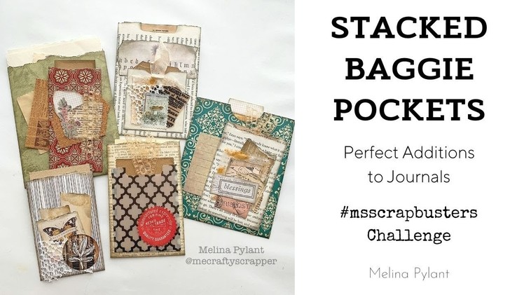 MAKING STACKED BAGGIE POCKETS | #msscrapbusters CHALLENGE | EPISODE 26 | SCRAP BUSTERS