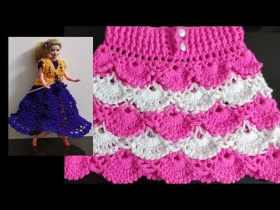 New Crochet Baby Skirt Design | Baby's Dress | Crochet Dress Tutorial | Babee's World | SUBTITLE