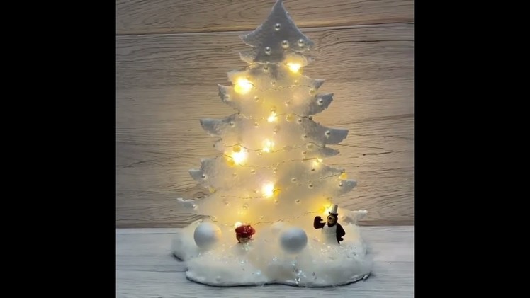 New easy idea making Christmas tree waste thermocol