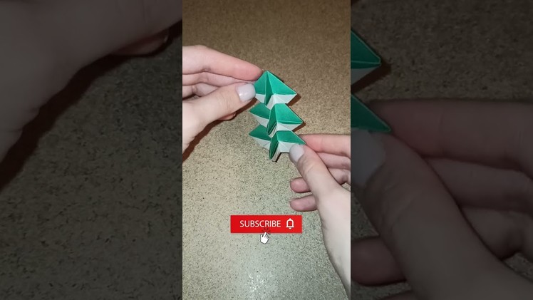 ORIGAMI CHRISTMAS TREE. ????⛄ Simple origami decoration. Paper craft.