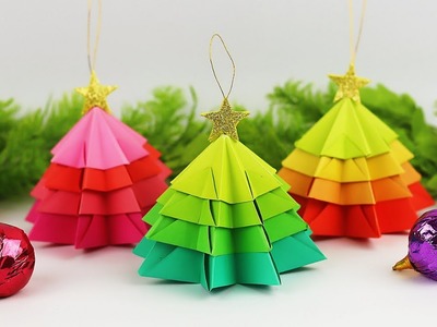 Origami Paper Christmas Tree | How To Make a 3D Christmas Tree | Christmas Crafts
