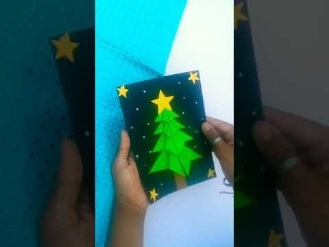 Paper Christmas Tree.DIY.How To Make a 3D Christmas Tree.Christmas Craft.Christmas Tree #Shorts