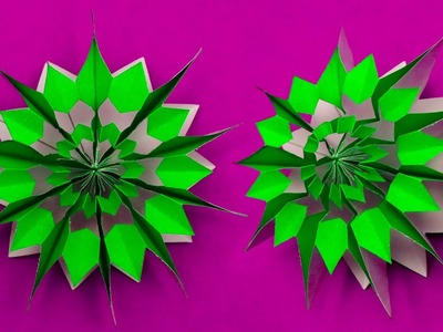 Paper snowflake - How to make easy paper Christmas decoration 2021