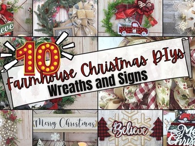 Rustic Farmhouse Christmas Wreaths and Signs - Christmas 2021 Crafts - Budget Friendly Inspiration