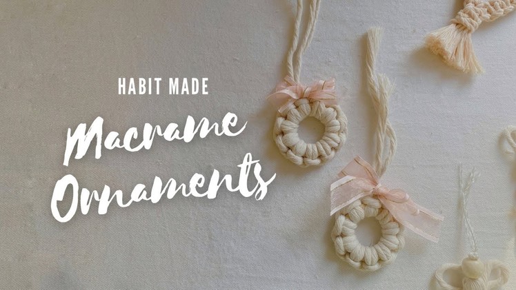 Simple Macrame Ornamanents | Easy Macrame Wreath | Boho Holiday Decor | Macrame for Beginners