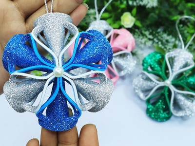 Snowflakes Christmas Ornaments❄️From Foamiran Strips ????Christmas Crafts⭐New Year
