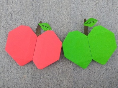 Step by step how to make origami apples easily || easy origami apple