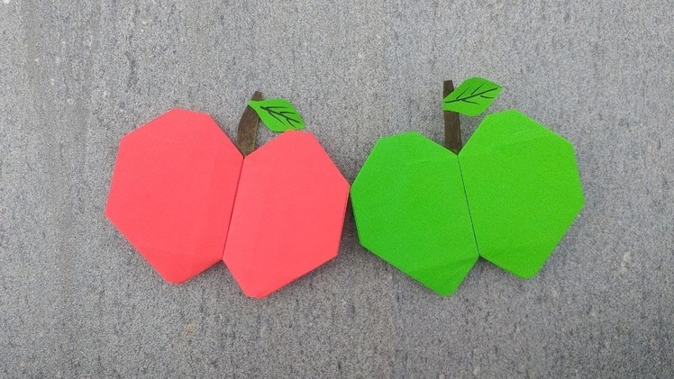 Step by step how to make origami apples easily || easy origami apple