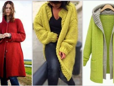 Super Cozy Long wool cardigans.Ladies winter fashion long cardigan and #coats #crochetcardigans