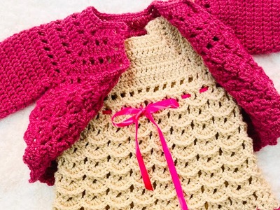 What an easy crochet pattern! You’ll be amazed with this baby dress LEFT HAND TUTORIAL various sizes