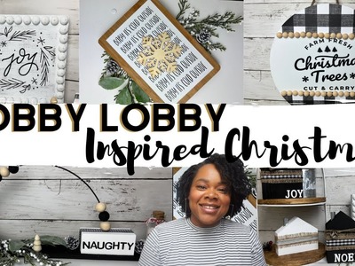 $1 HOBBY LOBBY INSPIRED CHRISTMAS DIYS | HIGH END DECOR on a BUDGET! | Dollar Tree DIY