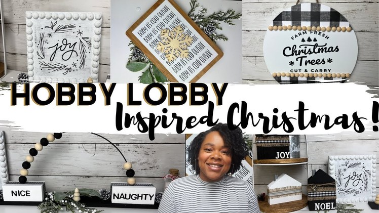 $1 HOBBY LOBBY INSPIRED CHRISTMAS DIYS | HIGH END DECOR on a BUDGET! | Dollar Tree DIY