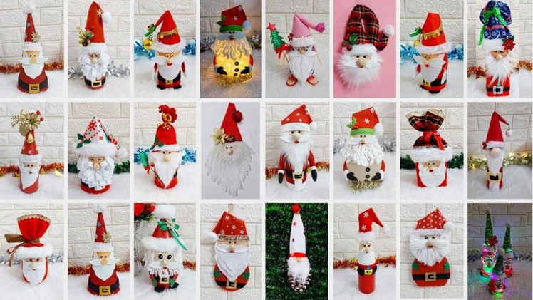 22 Santa making idea with different affordable materials |Best out of waste Christmas craft idea????165