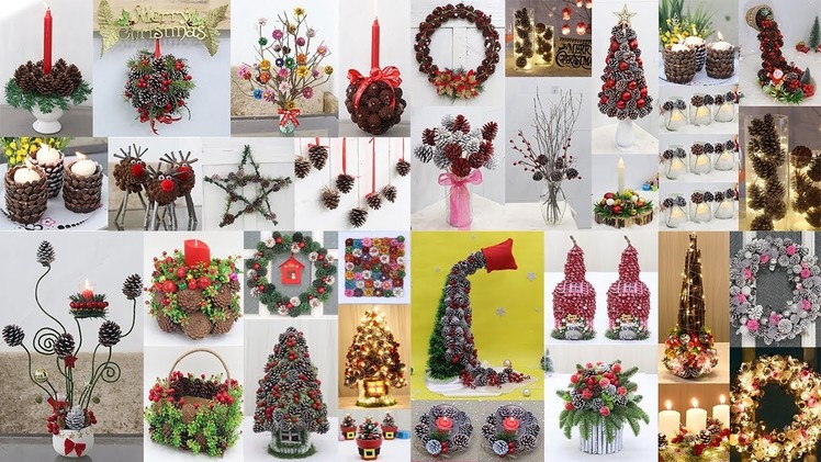 50+ Christmas decoration ideas with pine cones