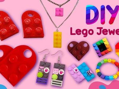 6 DIY LEGO JEWELRY Ideas - LEGO LIFE HACKS AND CRAFTS IDEAS - Earring, Necklace, Bracelet and more. 