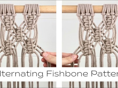 Alternating Fishbone Pattern | DIY MACRAME TUTORIAL
