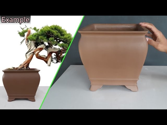 Cement Craft Ideas | Making a Bonsai Pot with a Plywood Mold