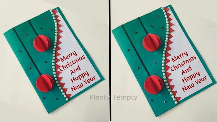 Christmas Greeting Card DIY. How To Make Christmas Card. Christmas Crafts With Paper. Easy Card