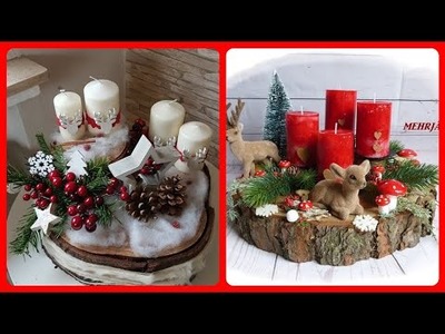Christmas table decoration ideas with candle decoration