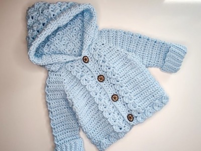 Crochet #54 How to crochet a "braided" baby hoodie. Part 2