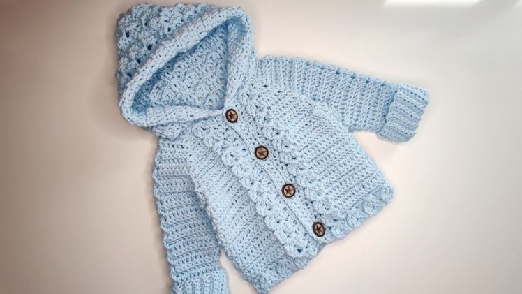 Crochet #54 How to crochet a "braided" baby hoodie. Part 2