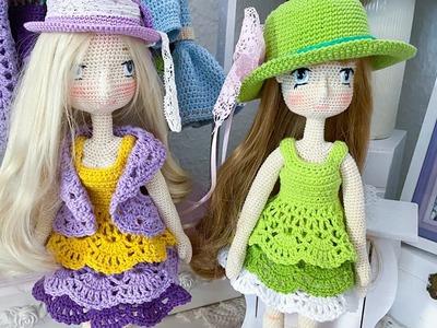 Crochet dresses tutorial ( Dress for crochet doll )