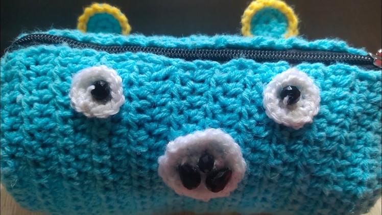 Crochet pencil case.How to crochet relakuma pencil case.#umashome