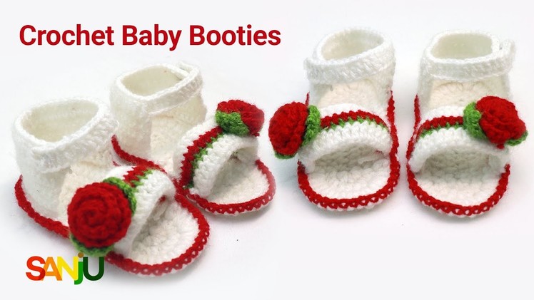 Crochet Rose Flower Baby Sandals | Very Beautiful Sandals for Your Baby | Crosia Baby Sandal