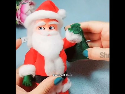 Cute Santa???? making from Doll#diy#easy#shorts#bestoutofwaste#chrismasdecoration@Shree craft place