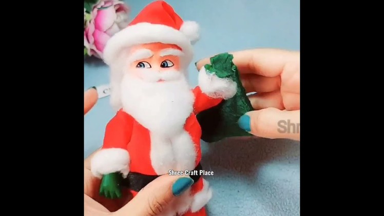 Cute Santa???? making from Doll#diy#easy#shorts#bestoutofwaste#chrismasdecoration@Shree craft place