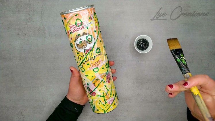 ❣DIY Comment recycler une boite Pringles. Idée décoration recyclage. Pistolet colle chaude facile❣