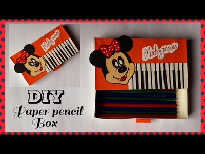 DIY Paper Pencil Box || Tonni art and craft pencil box || Craft ideas || School supplies || #shorts