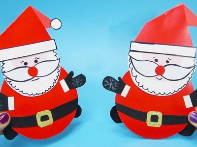 DIY santa claus  Christmas moving paper toys  Santa claus paper crafts