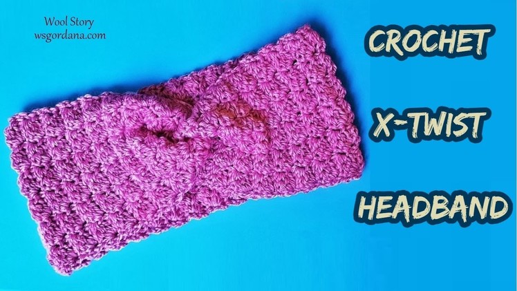 Easy Crochet X Twist Headband Tutorial | Heklana traka za glavu