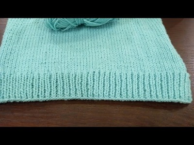 Easy Knitting Border | 1 x 1 Rib Simple & Easy Border | Easy Knit Stitch Patterns for Beginners