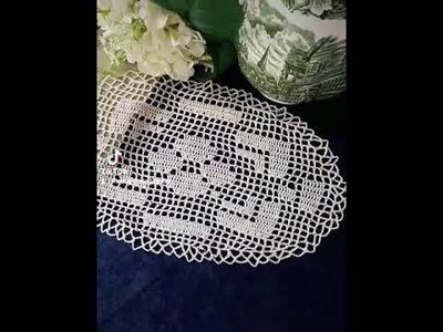 Filet crochet doily by Fine Crocheted Jewelry