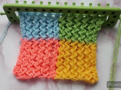 How to granny square loom knitting Tutorial | Granny square loom knitting ???? @Tuteate