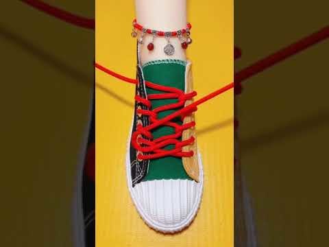How to lace shoes Tutorial, Satisfying shoes lace DIY Tips and Tricks #Shorts