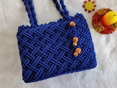 How to make a Macrame hand bag | Macrame bag new design | sangitas craft