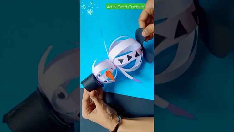How to make a Paper Snowman. Christmas craft for kids. DlY Paper Snowman. Christmas gift for kids