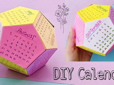 How to make New Year 2022 Desk Calendar at home | DIY Paper Calendar 2022 | Handmade Calendar Ideas