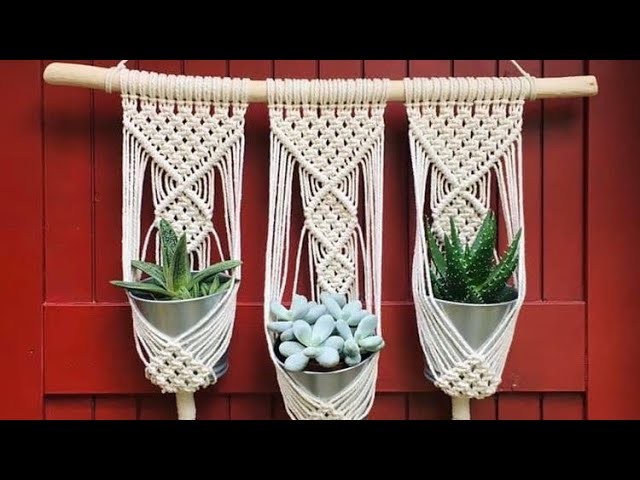 Macrame plant hanging DIY |krish wizzarts #craft macrametutorial