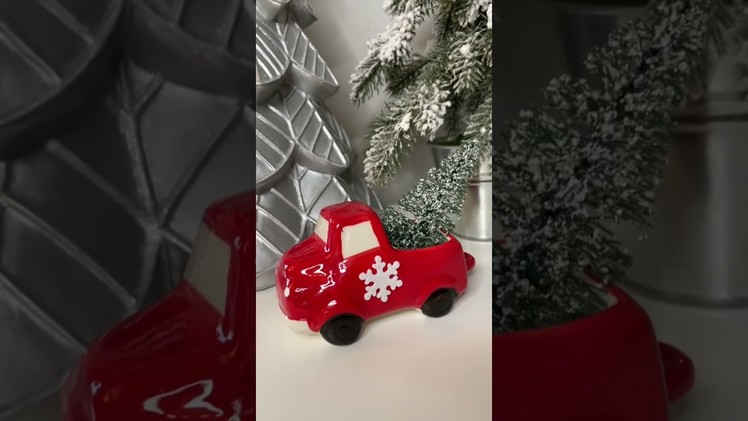 NEW Dollar Tree CHRISTMAS DIY | Red Truck Decor #shorts #dollartree #dollartreediys #christmas