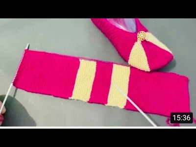New Knitting Pattern For Ladies Socks. Ladies Booties.Ladies Shoes  # 473