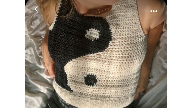 Number 7 - YingYang Crochet top☯️ #crochetcroptop