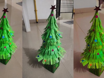 Paper christmas tree | christmas craft for kids #viral #shorts #christmas #craft #diy #paper #craft