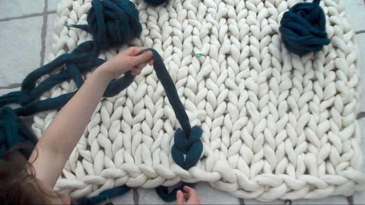 Pinterest Worthy, Arm Knitting HACK!  Put A Design On An Already  Completed Blanket!
