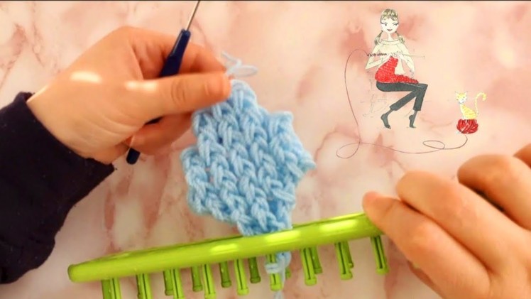 Rectangular loom knitting blanket| triangle loom knitting ( النول المستطيل يوتيوب ) @Tuteate