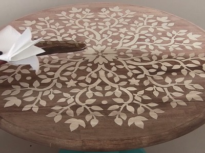 Stenciling Furniture Tutorial, How to Stencil and Flip Furniture with Tree Of Life Mandala Stencil